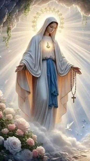 Diamantové malování Panenka Marie 30 × 40 cm