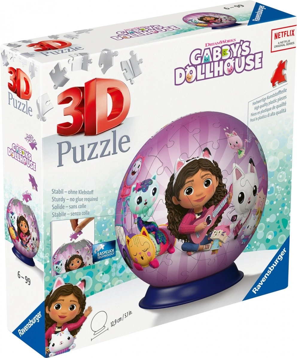 RAVENSBURGER 3D Puzzleball Gábinin kouzelný domek 72 dílků