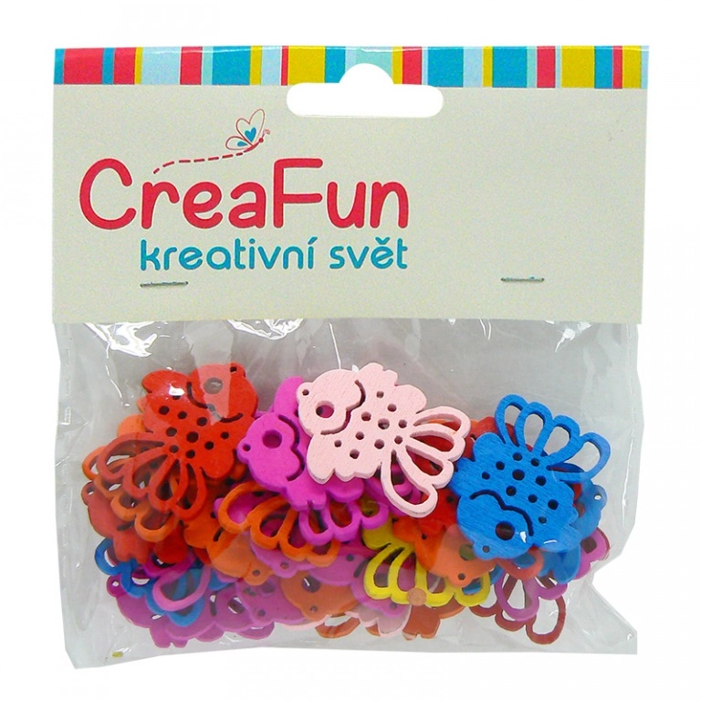 Sada barevných rybiček pro děti, 25 ks (2,8 × 3,3 cm)