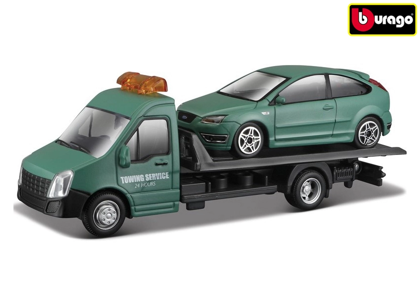 Levně Model odtahového vozidla Bburago s Ford Focus ST v měřítku 1:43