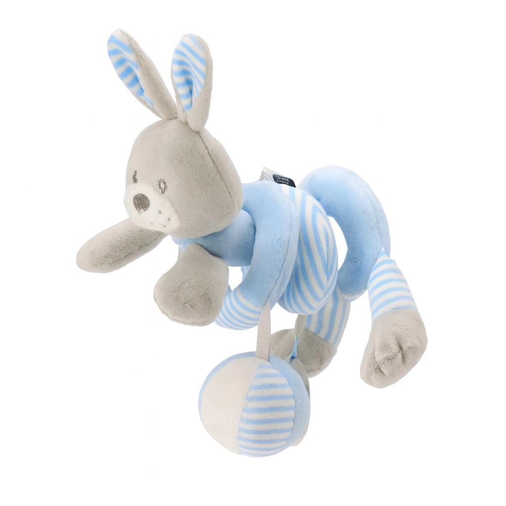 Plyšová spirála na postýlku BABY MIX králík modrá