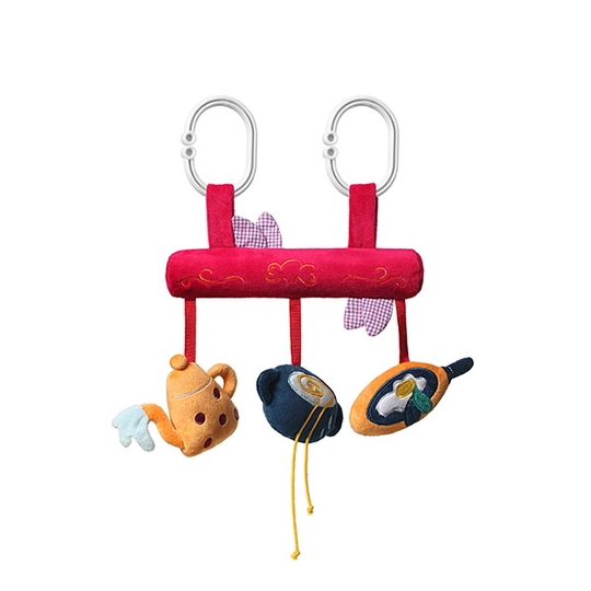 Levně BabyOno závěsná edukační hračka na kočárek Small Cook červená