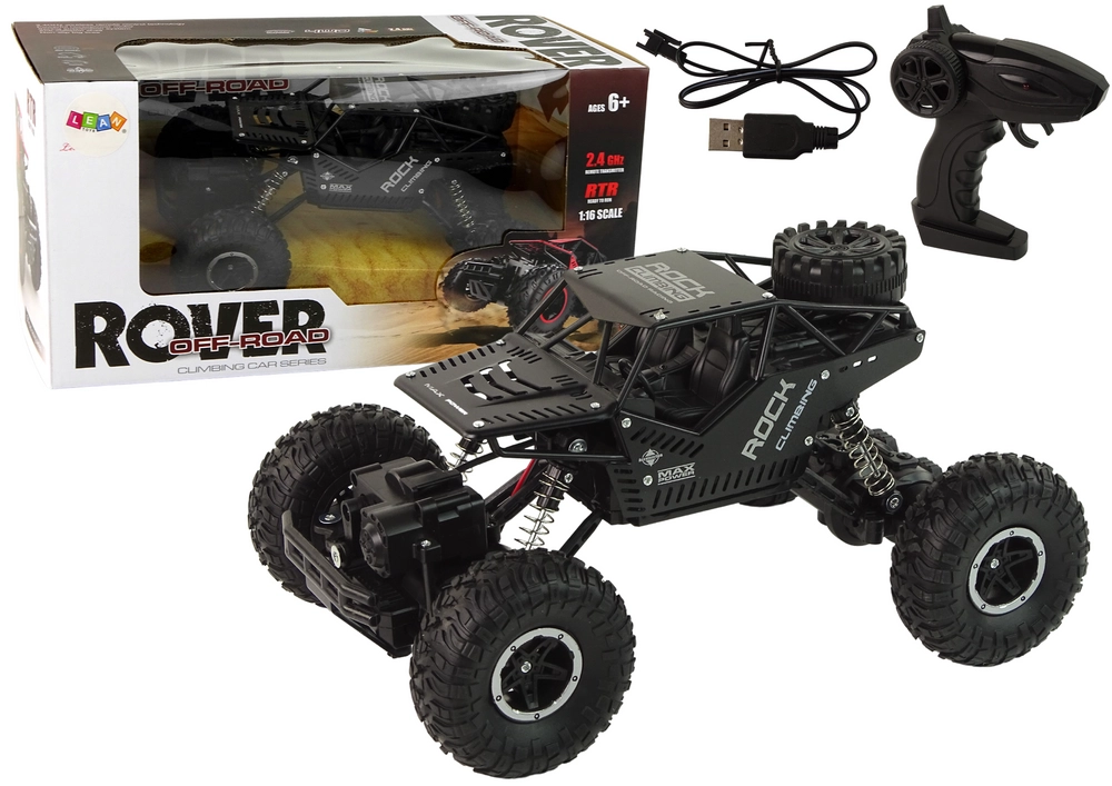 RC Rover 1:16 Černé auto na dálkové ovládání