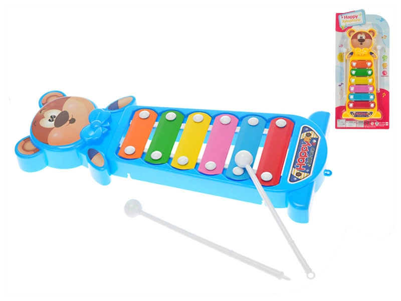 Xylofon medvídek 28 cm – hudební hračka pro děti