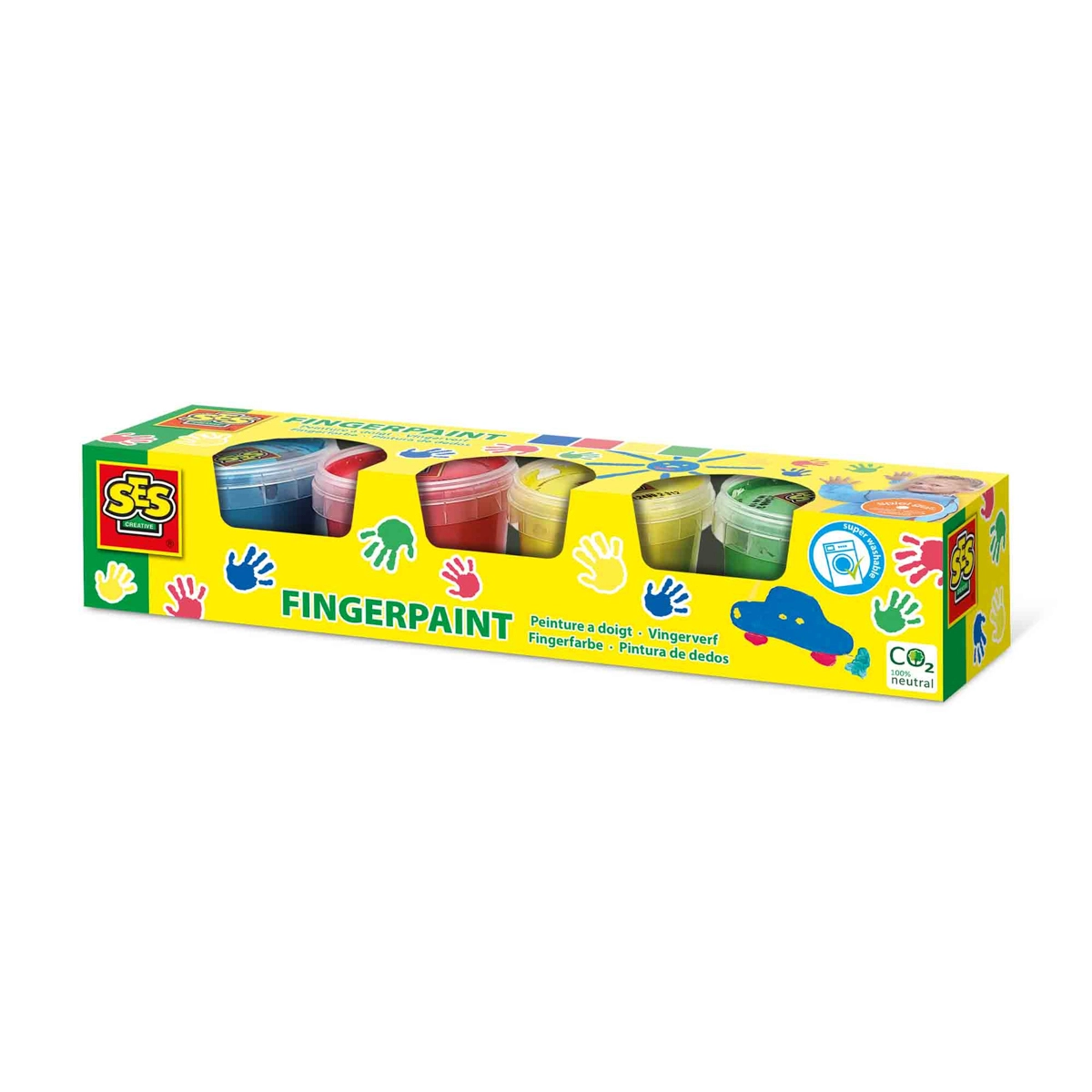 Levně SES Prstové barvy základní barvy 4 x 110 ml