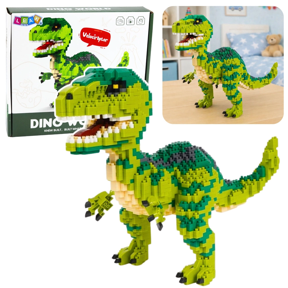 Stavebnice dinosaurus Velociraptor 3D figurka 1457 dílků