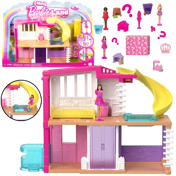 Barbie Mattel MiniLand domeček Malibu dům s doplňky a panenkou