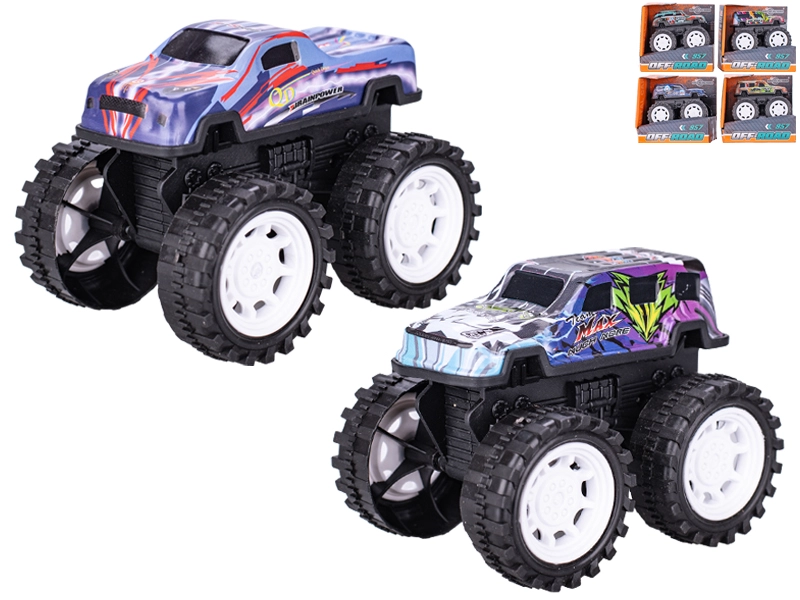 Kovové terénní auto se setrvačníkem 10 cm