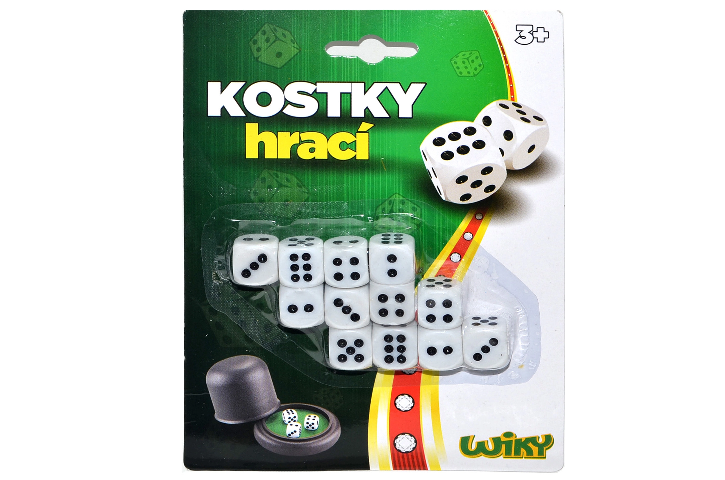 Levně Sada hracích kostek 14 mm – 12 ks