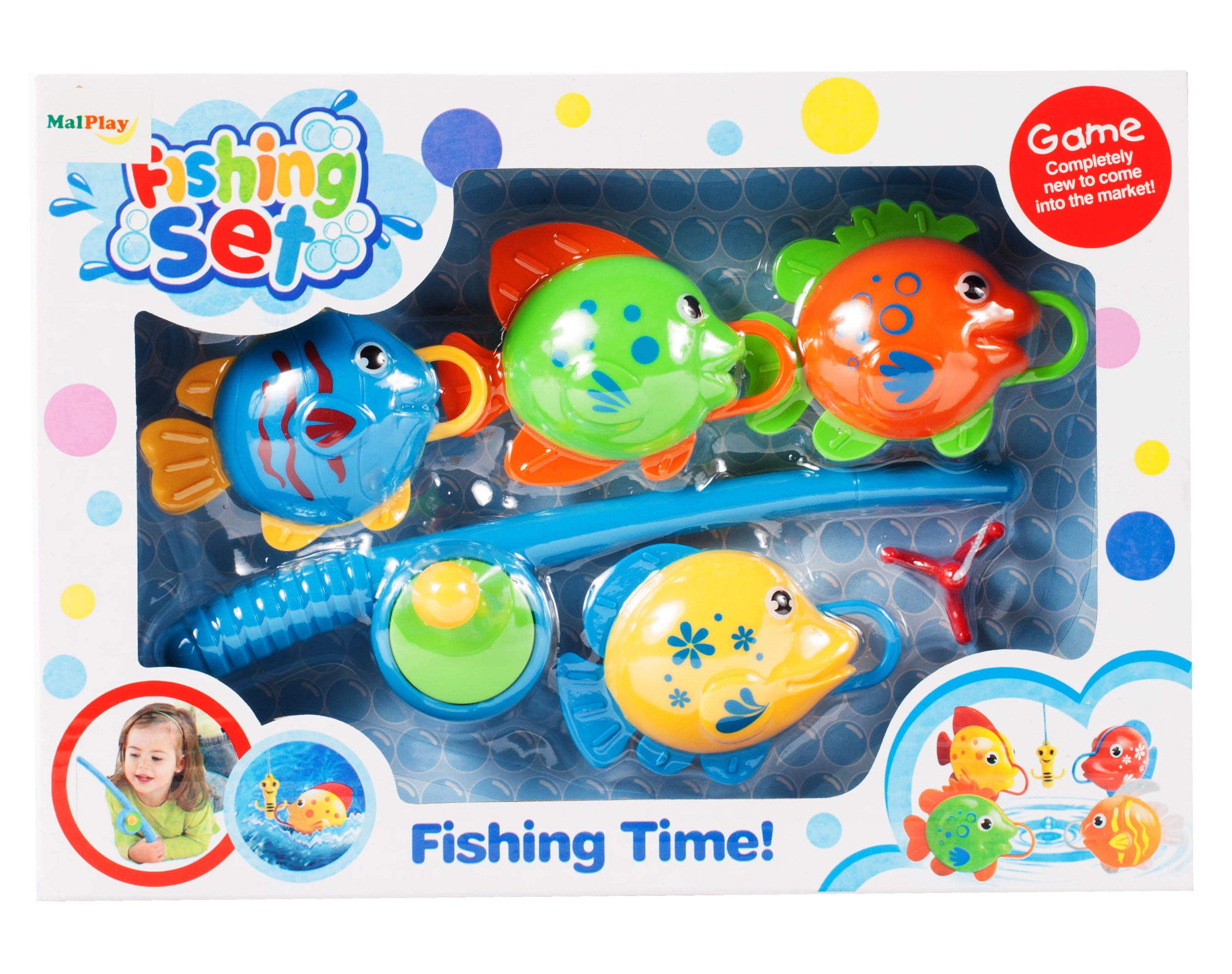 Dětská hra na chytání rybiček – modrá sada