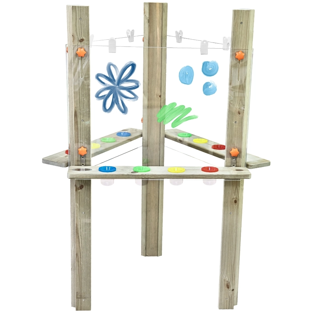 Průhledná akrylová trojstranná malířská tabule XXL CLASSIC WORLD EDU – výtvarné centrum 3 v 1