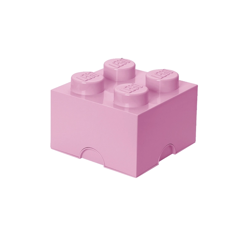 Lego úložný box 4 světle růžový
