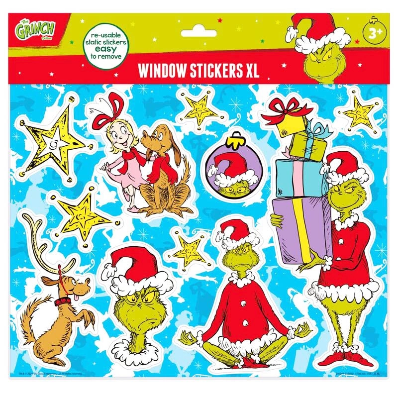 Grinch Nálepky na okno XL