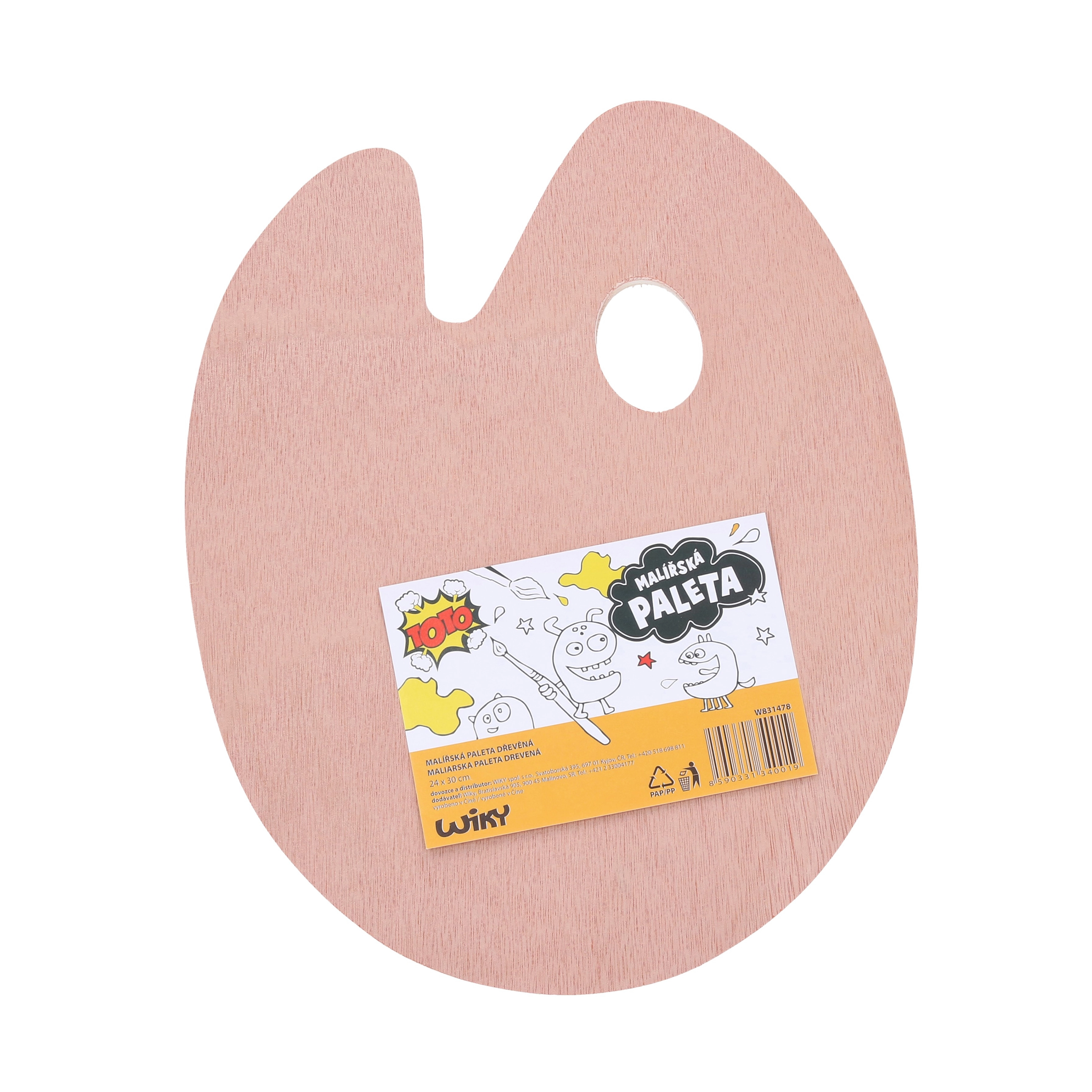 Dudlu Paleta malířská dřevěná 20x30 cm