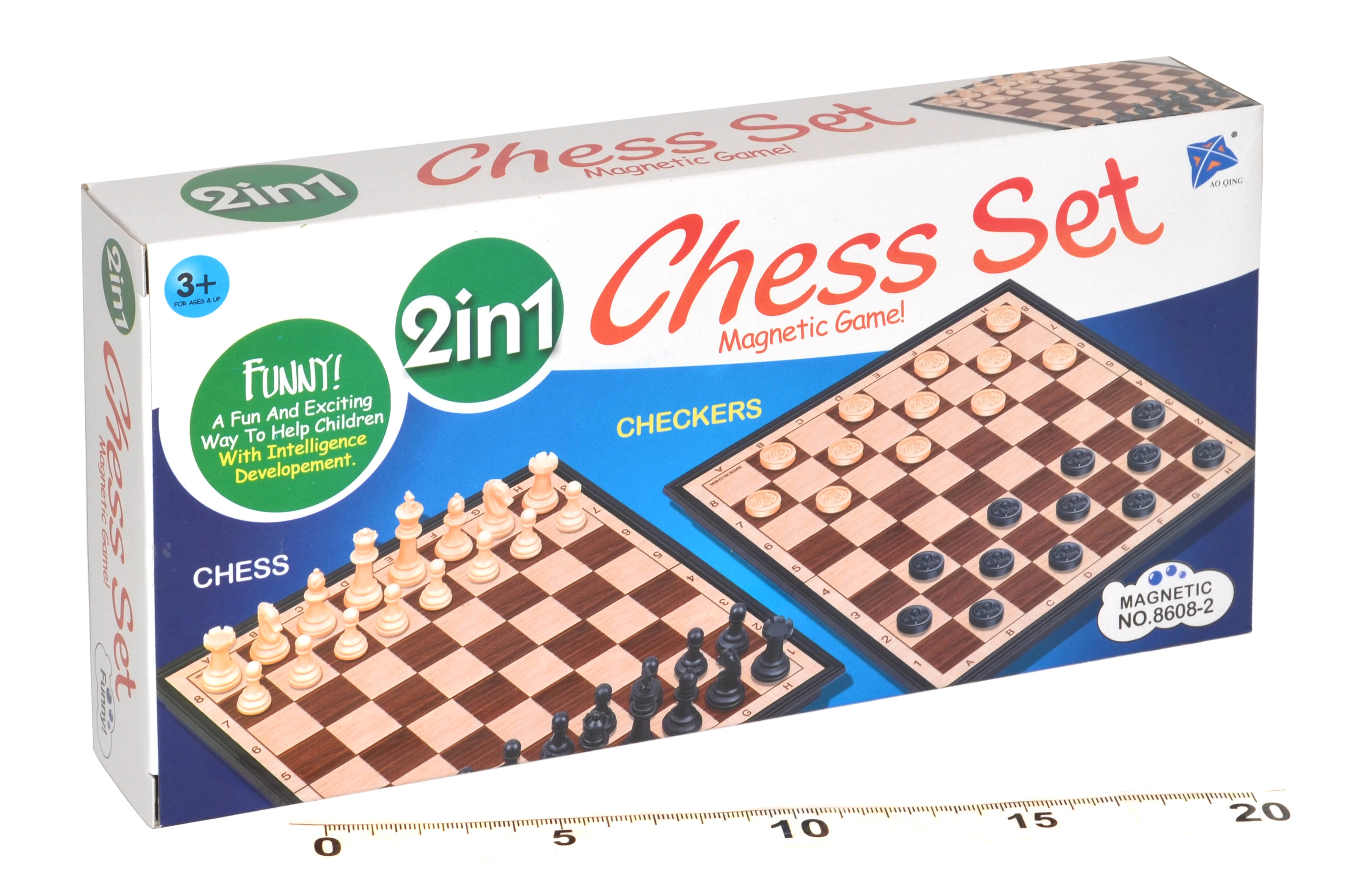 Wiky Šachy + dáma 2v1 magnetické