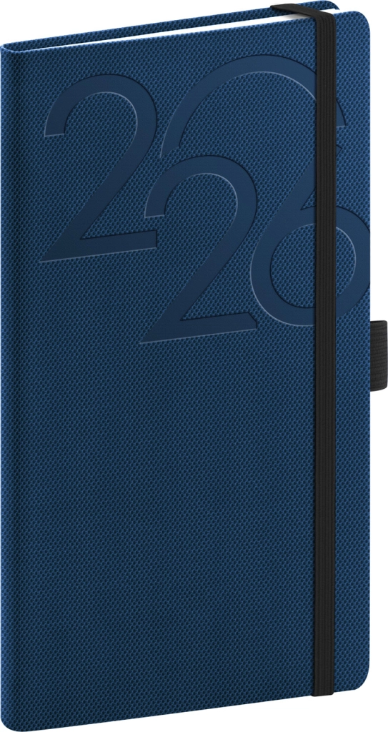 NOTIQUE Kapesní diář Ajax 2026, modrý, 9 x 15,5 cm Presco Group