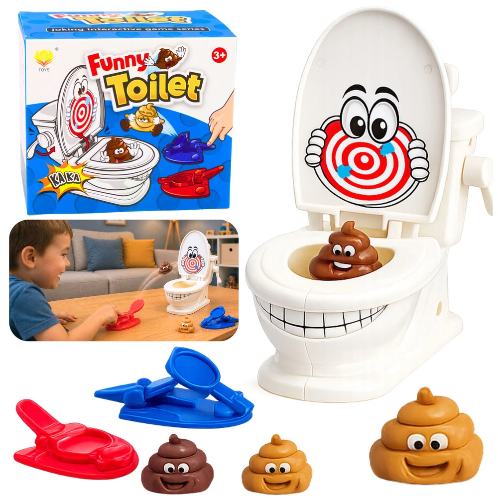 Levně Funny toilet – zručnostní hra s vystřelovacími katapulty