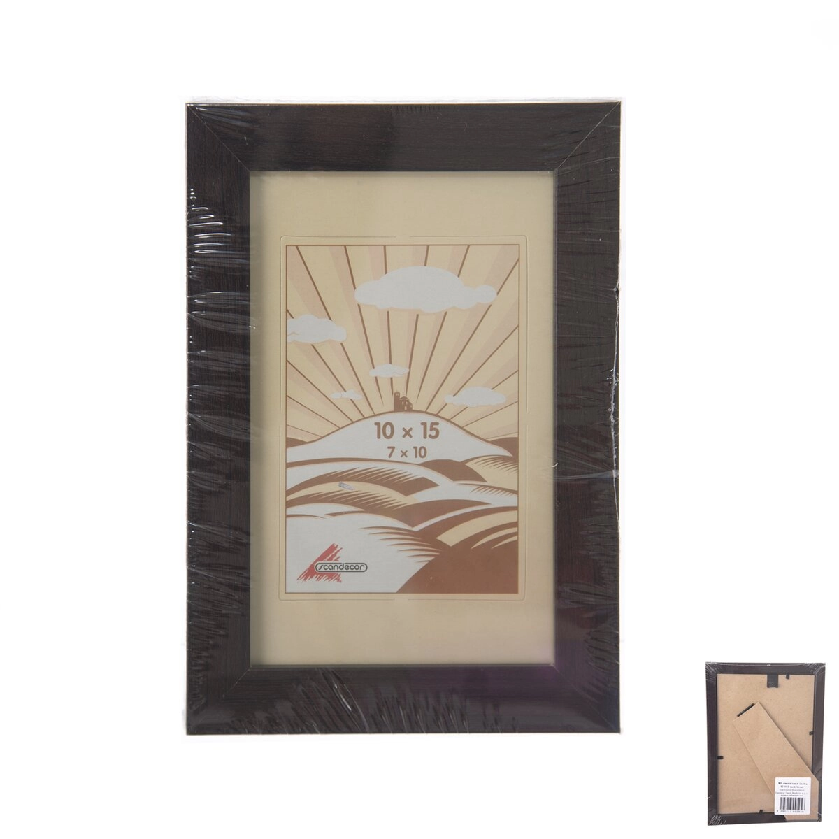 Fotorámeček MDF 10x15 cm tmavě hnědý