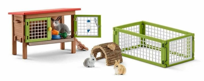 Schleich Set králíkárna se zvířátky a příslušenství