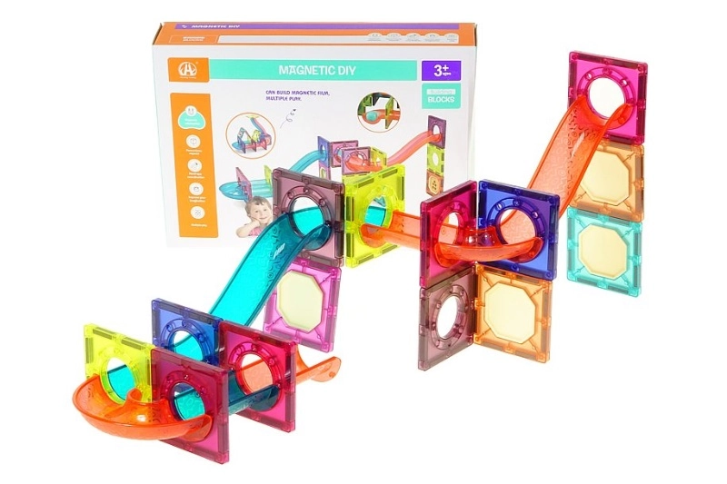 Magnetic DIY magnetické stavebnice – kuličková dráha 37 dílů