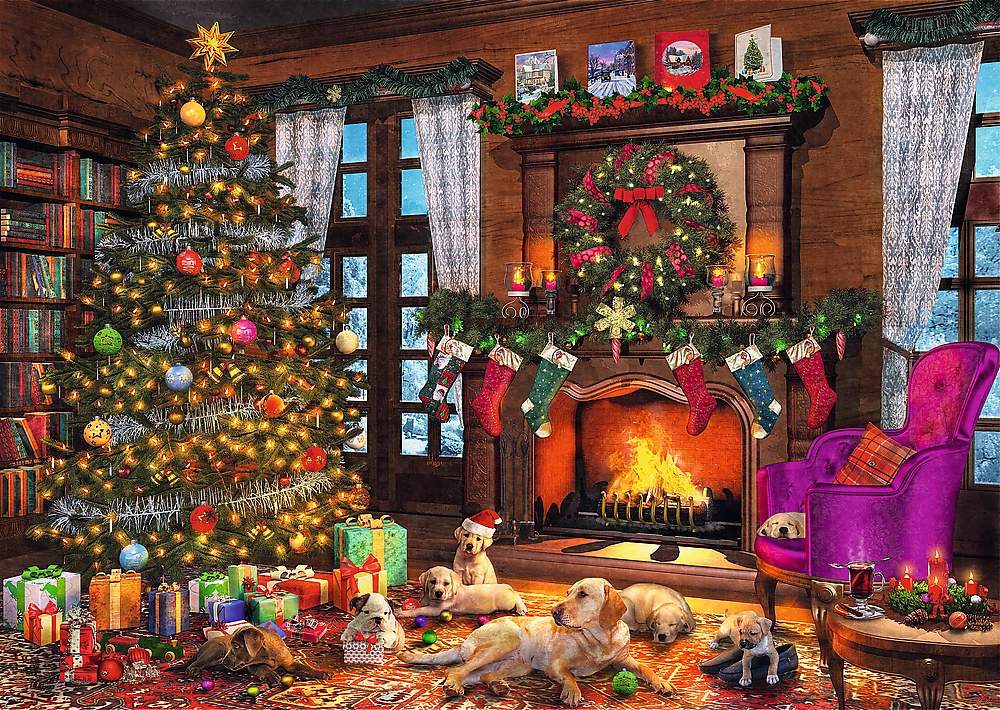 Puzzle 1000 ks Idou Vánoce Trefl