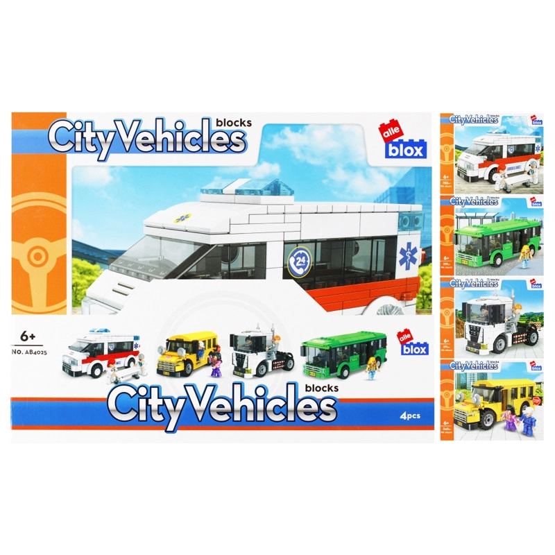 stavebnice městské vozidlo – 4 varianty