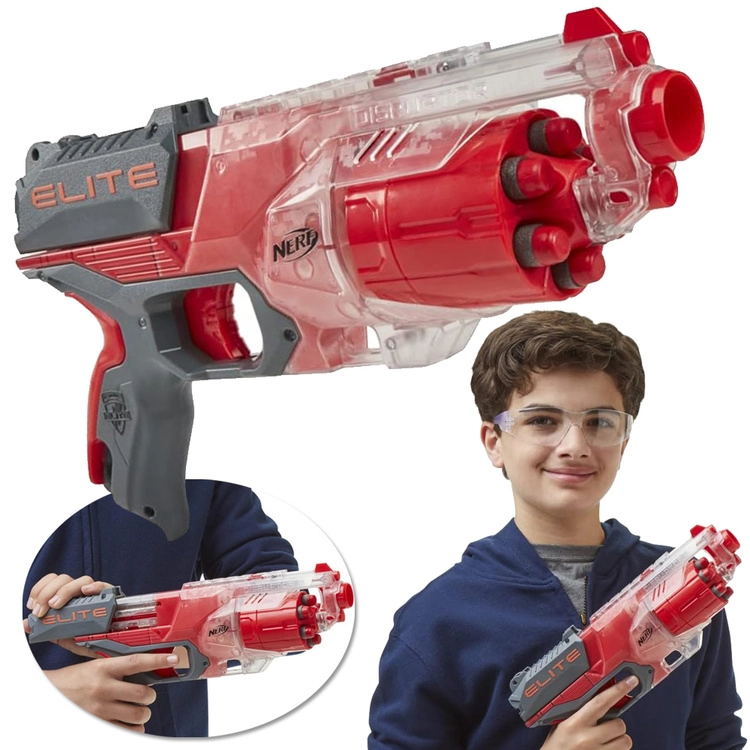 Nerf Elite Disruptor – červený blaster s dosahem až 27 m