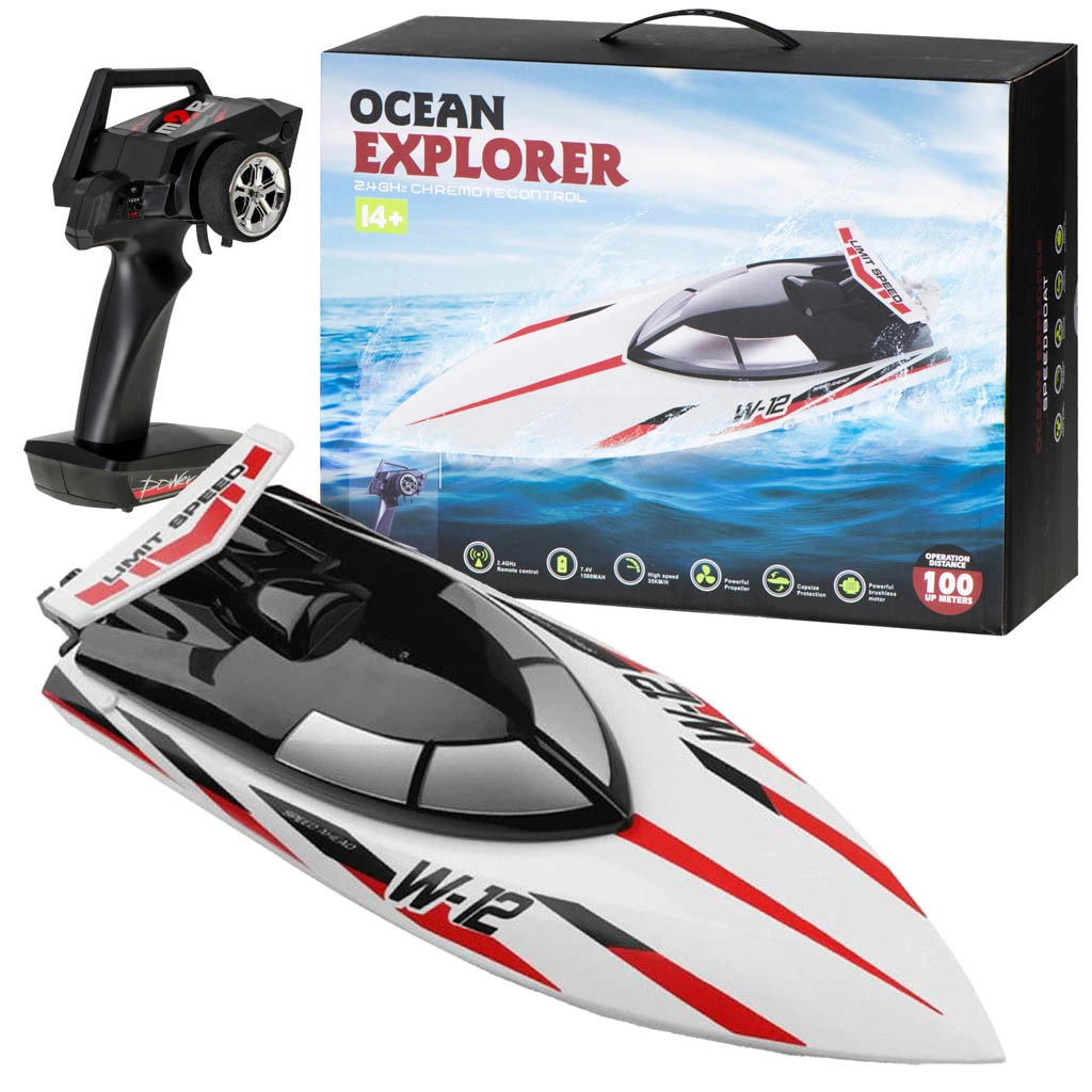 Levně FunPlay FP-9567 WL912 RC člun na dálkové ovládání RTR 2,4 GHz dosah 100 m 24 km/h 1:1
