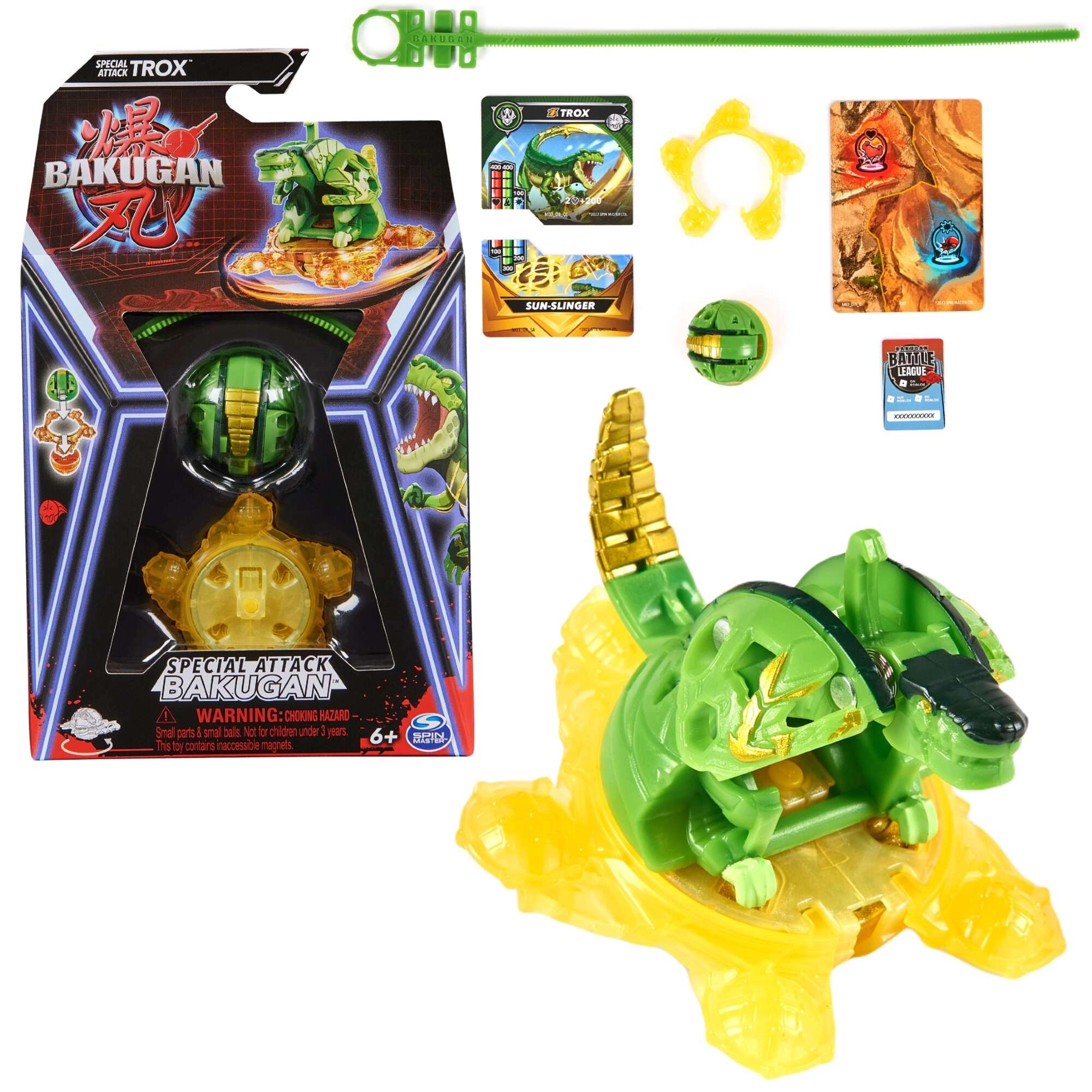 Bakugan Special Attack Trox – rotující figurka s kartami