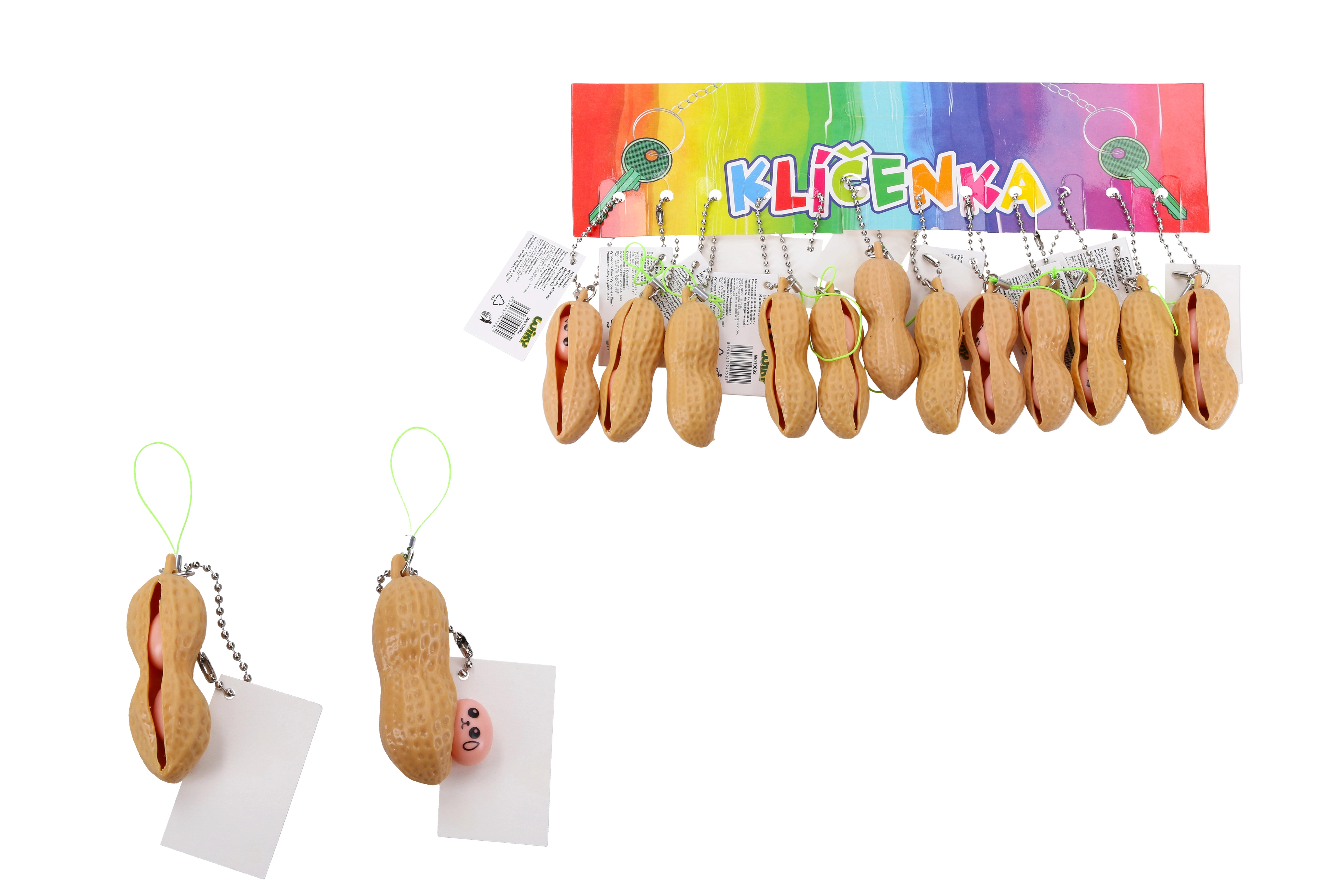 Přívěsek na klíče ve tvaru arašídu