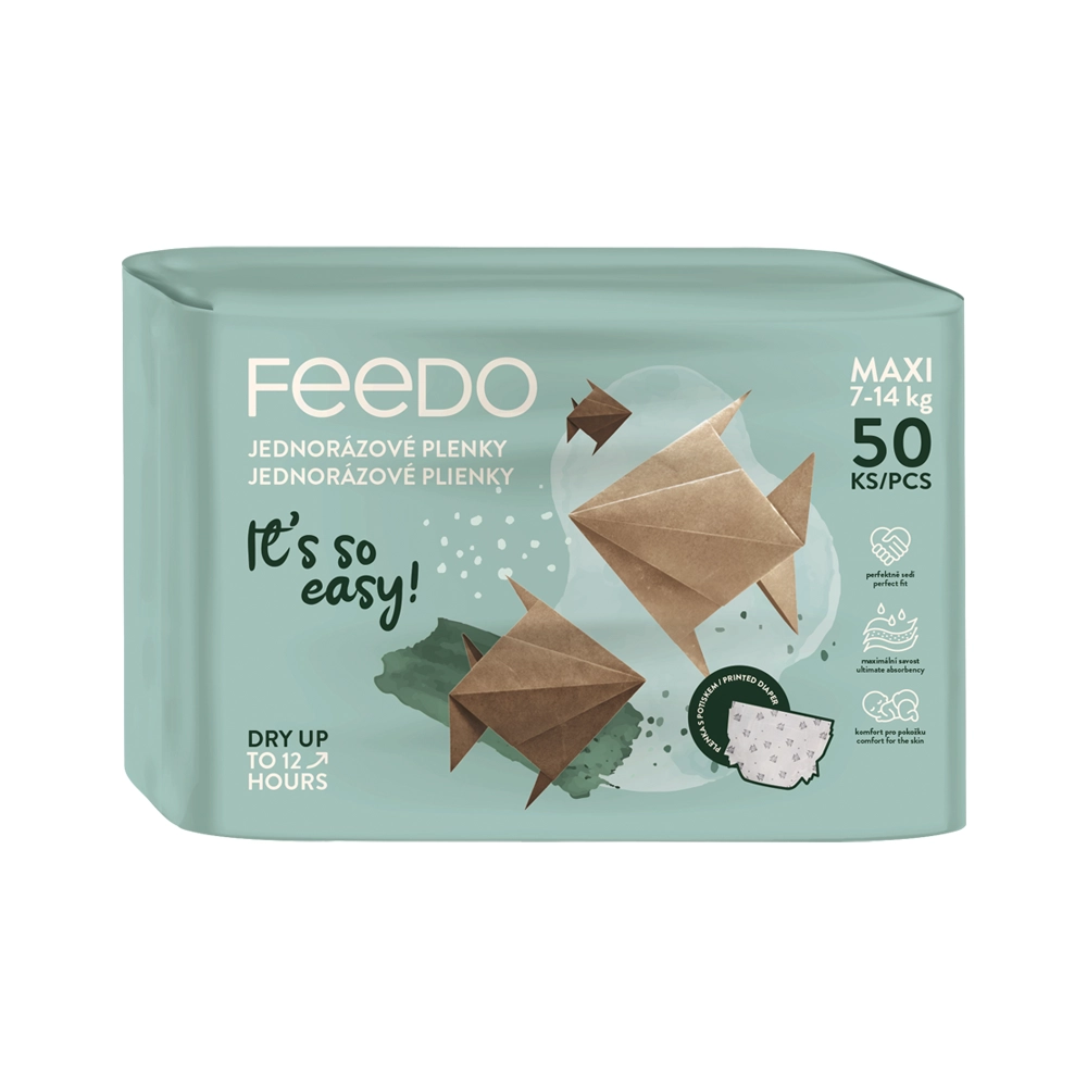 FEEDO jednorázové pleny Maxi 4 (7–14 kg), 50 ks