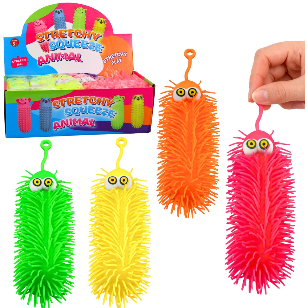 Senzorický mačkací stvořík s třásněmi a LED světlem