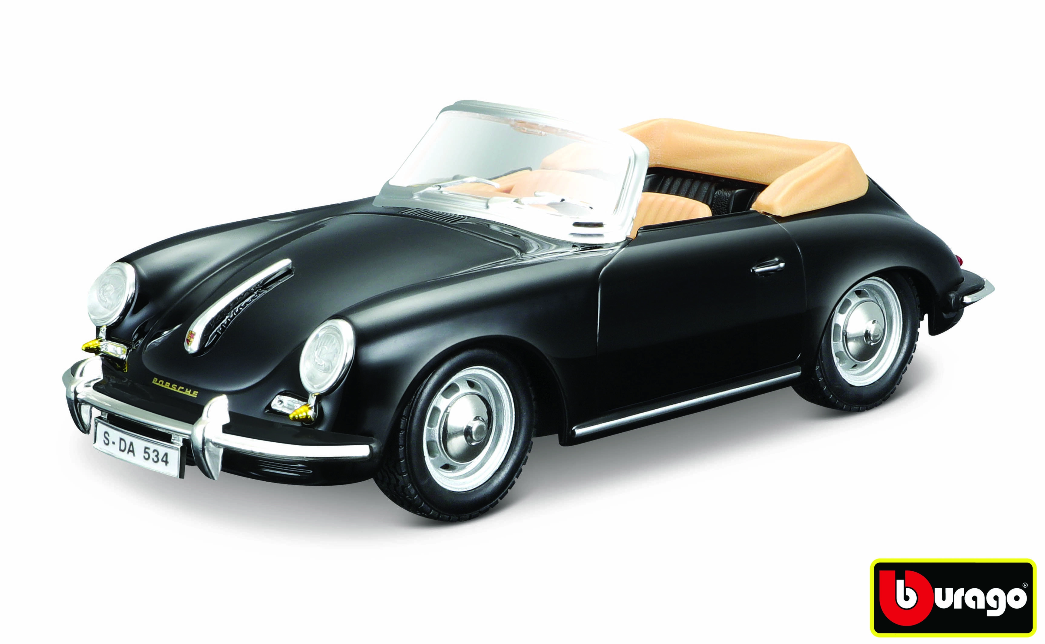 Levně Bburago Porsche 356B Cabrio 1961 černá 1:24