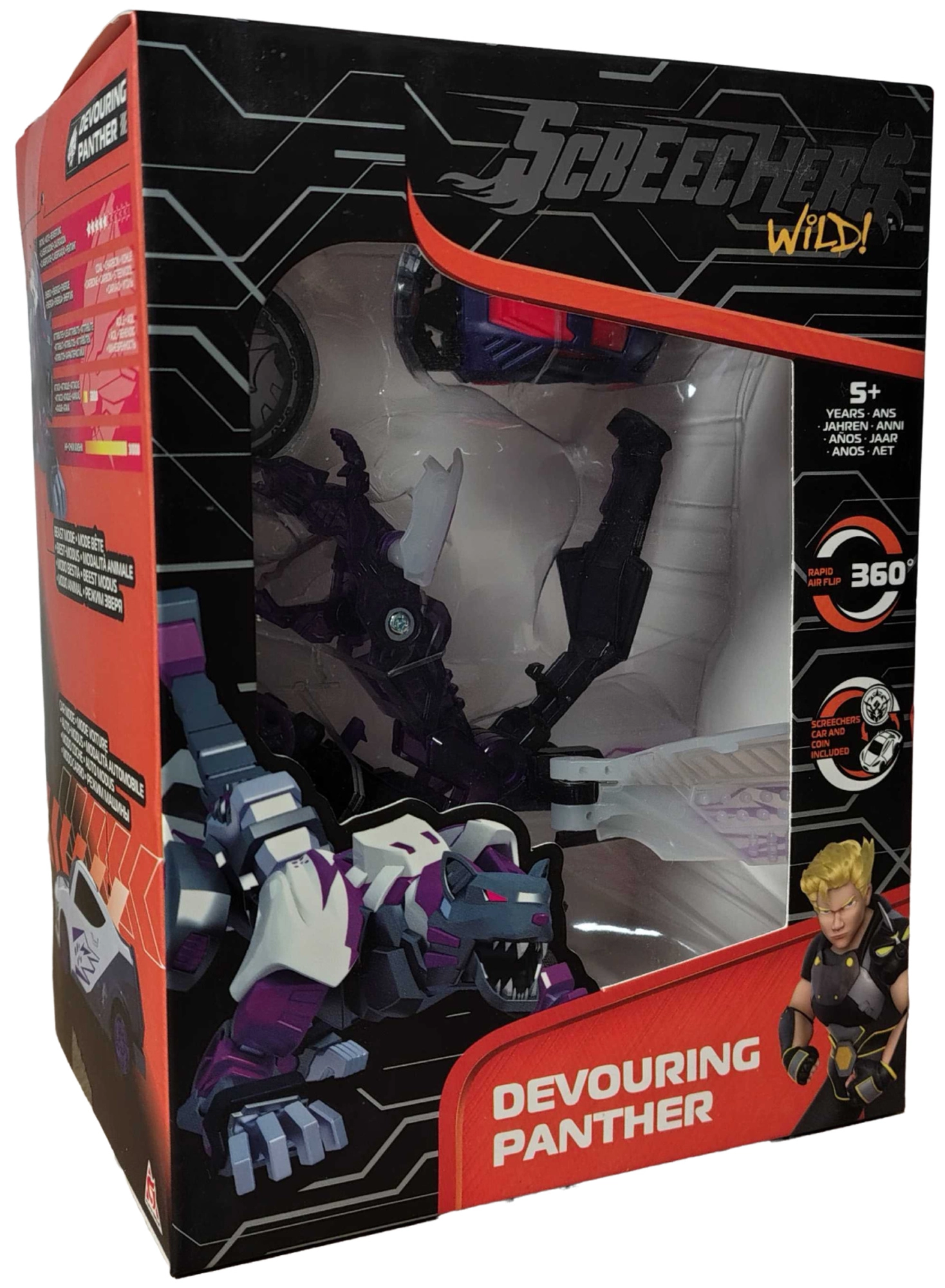 Screechers Wild! transformující sada Devouring Panther s mincí