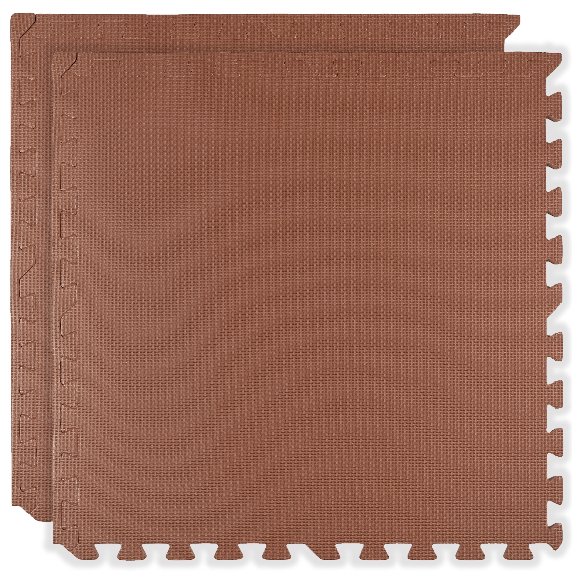 Pěnová podlahová hrací podložka HUMBI 120 × 60 cm, voděodolné velké puzzle, 2 ks, cihlová