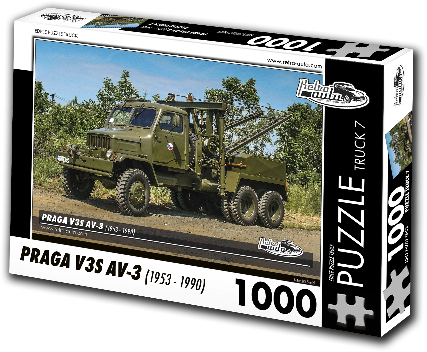 RETRO-AUTA Puzzle TRUCK č.7 Praga V3S AV-3 (1953-1990) 1000 dílků