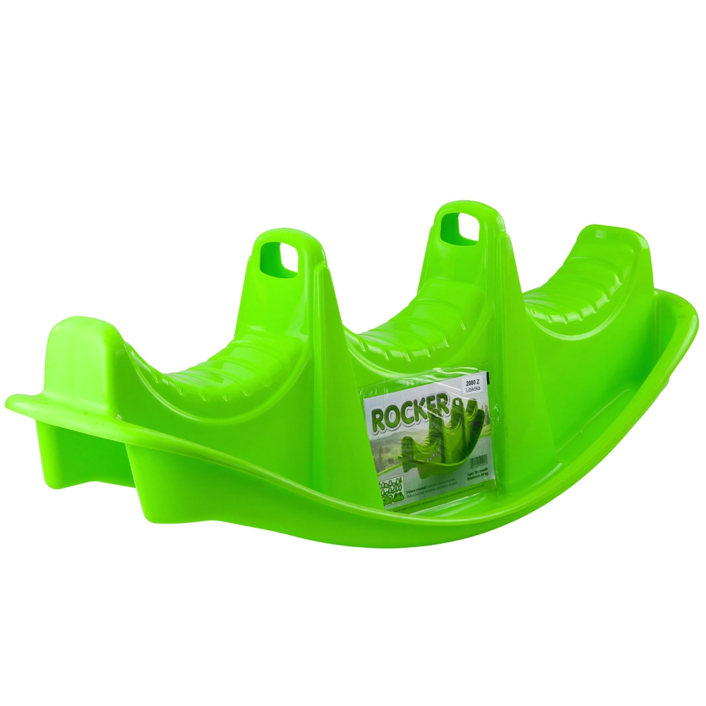 Tříosobová houpačka pro děti v zelené barvě