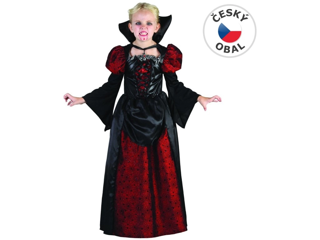Šaty na karneval Upírka pro dívky 110 - 120 cm