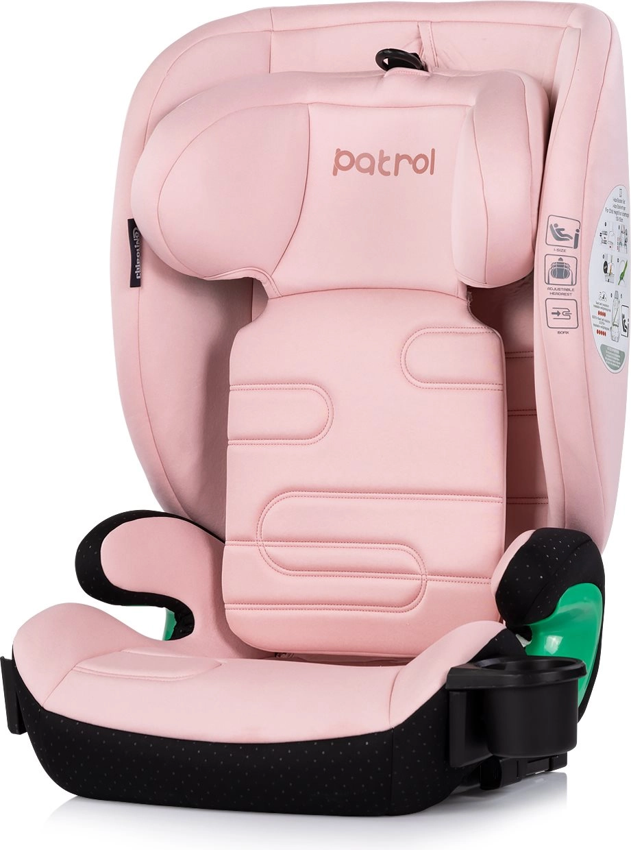 Levně Chipolino autosedačka Patrol i-Size isofix powder pink 100–150 cm