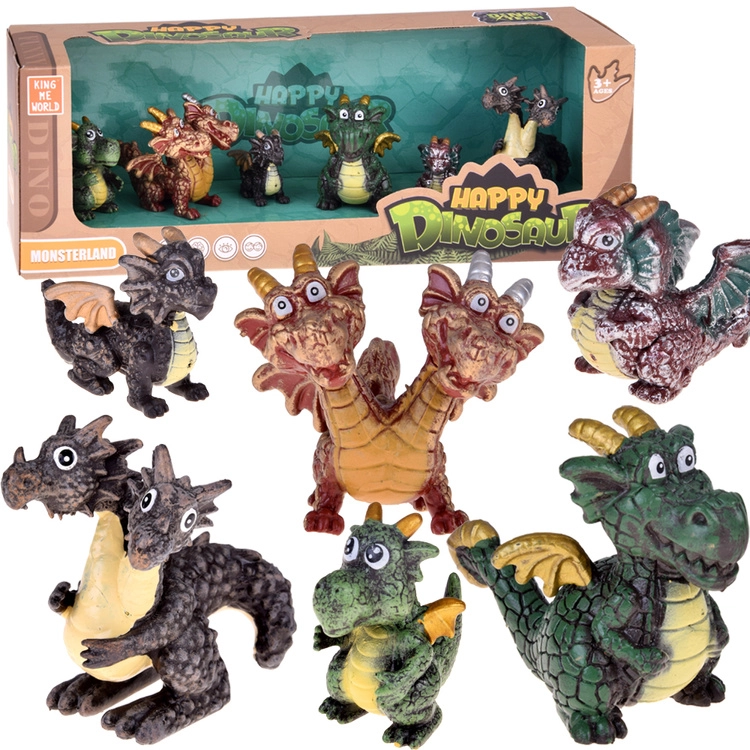 Sada figurek pohádkových draků 6 ks – magická stvoření