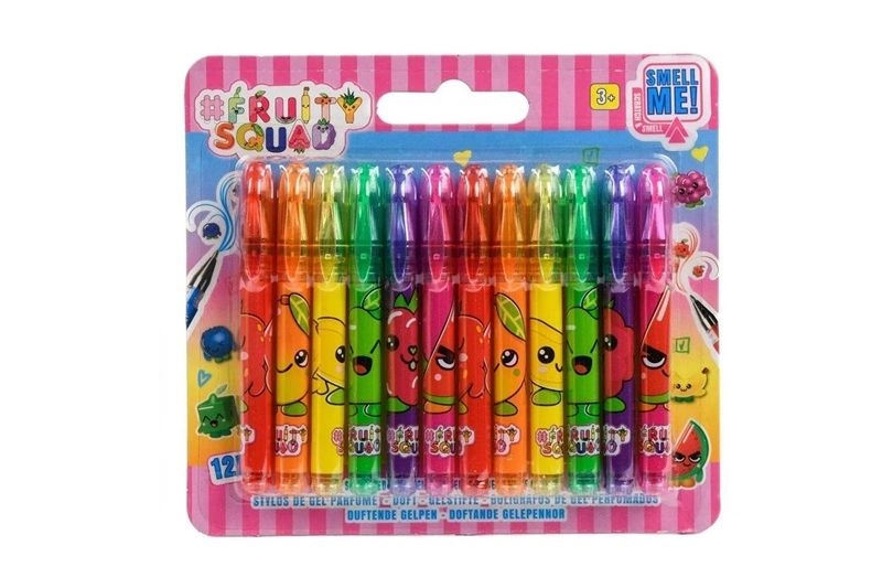 Fruity Squad voňavá sada mini gelových per (12 ks)