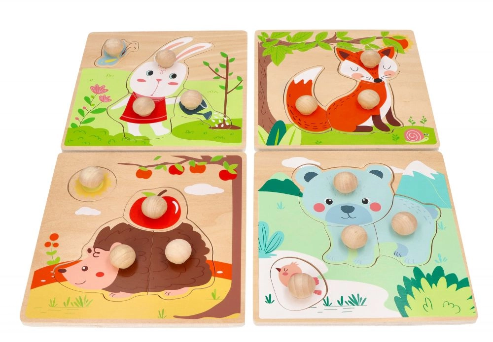 Levně Adam Toys zábavné vkládací puzzle 4 roční období