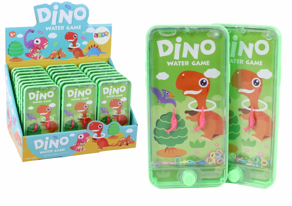 Lean Toys Vodní arkádová herní konzole Telefon Dinosaur Zelená