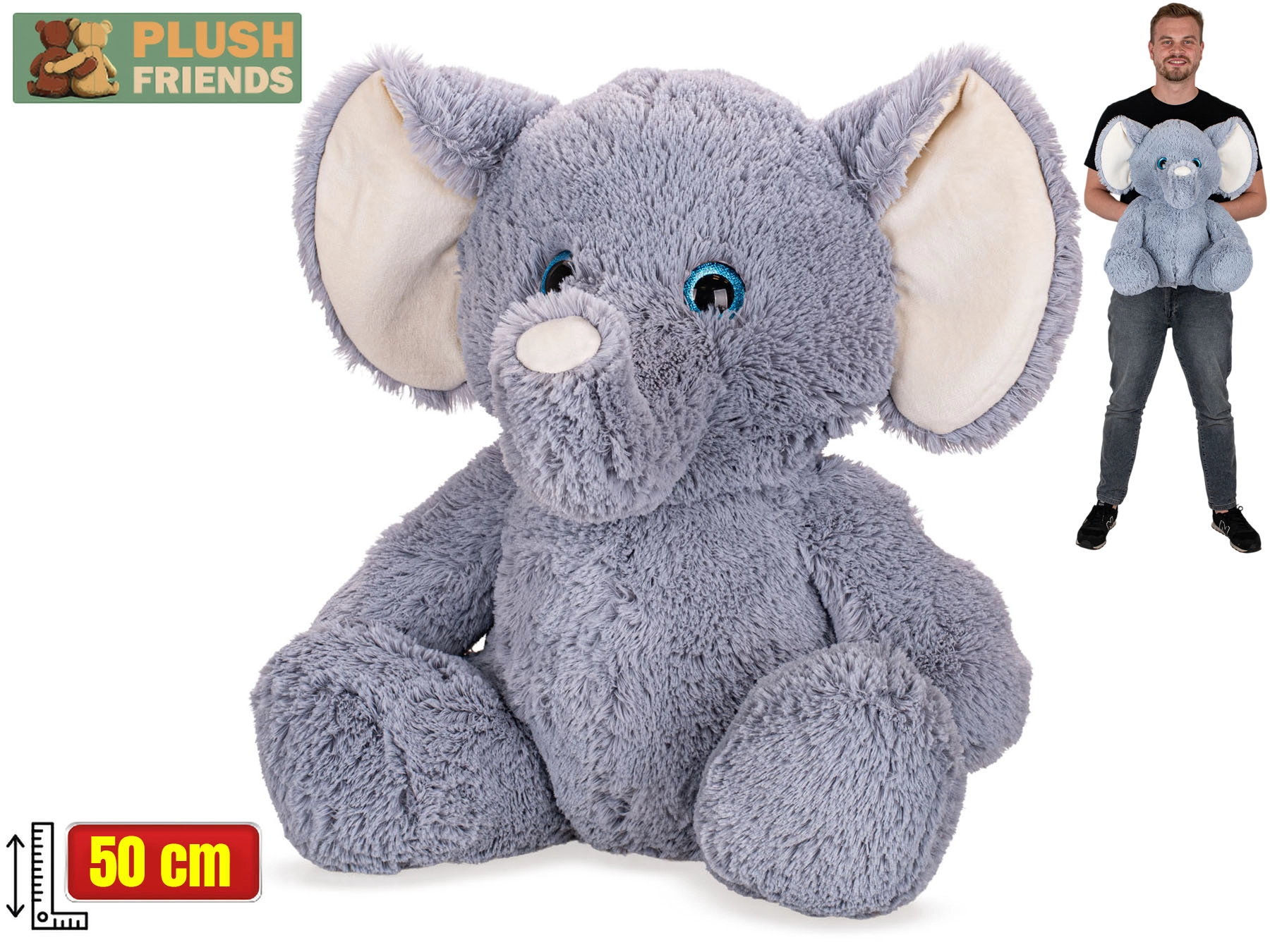 Levně Plush Friends plyšový slon sedící 50 cm