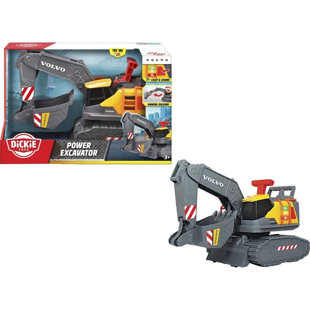 Dickie Toys VOLVO stavební bagr se světly a zvuky 30 cm