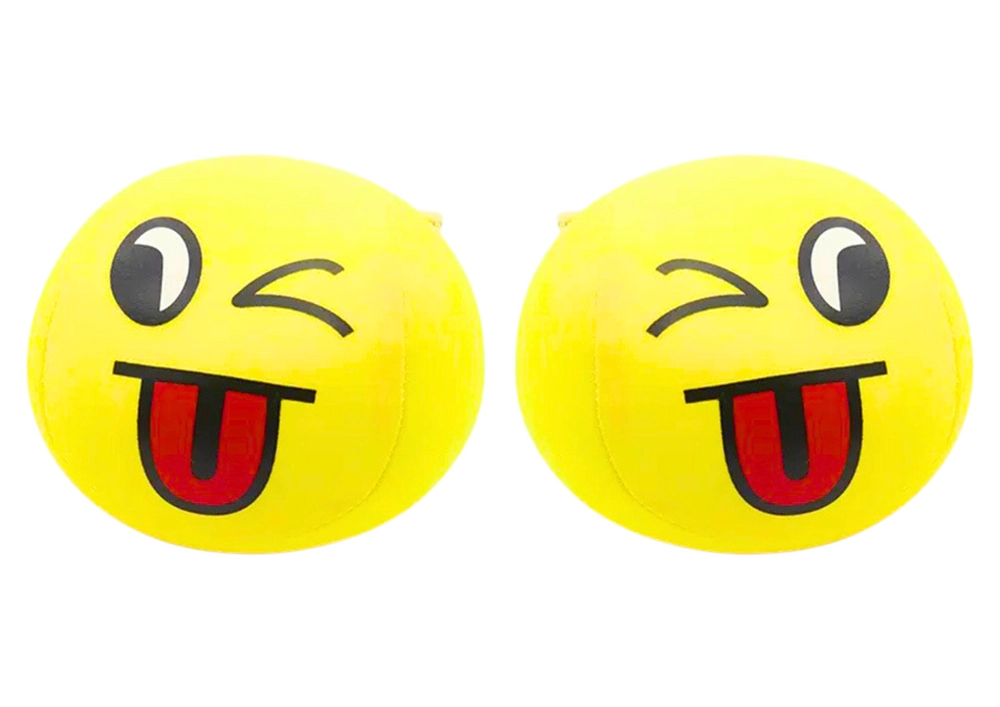 Měkká emotikonová koule žlutá 9cm