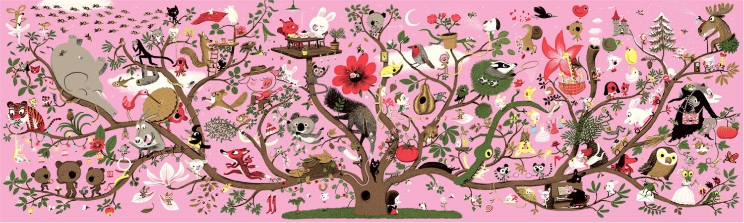 DJECO Panoramatické puzzle Abrakadabra 200 dílků