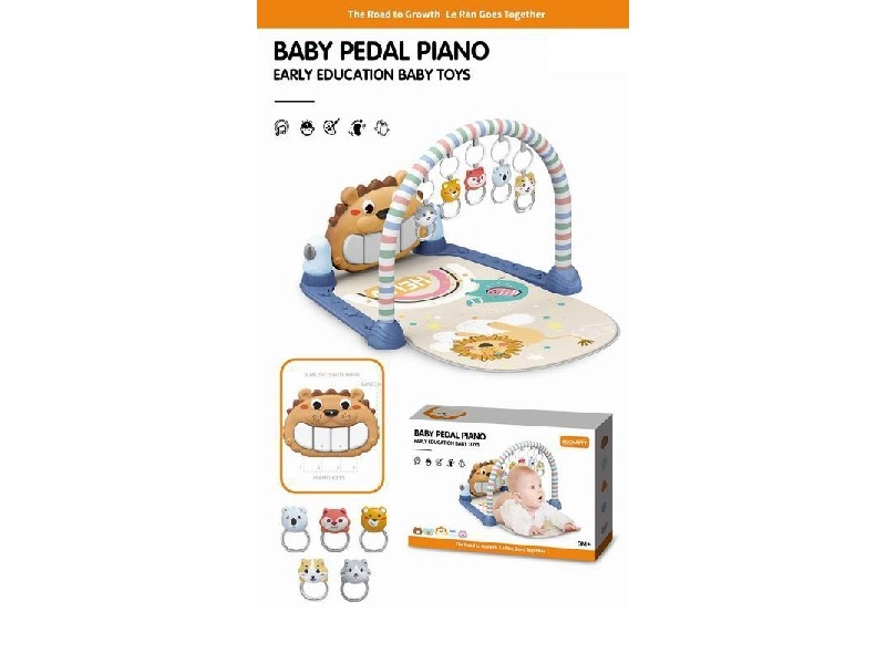 Interaktivní hrací podložka s pianem – zvířecí motiv