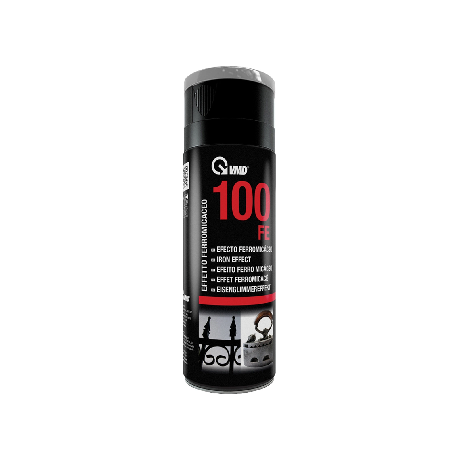 Lesklá černá barva ve spreji na kov 400 ml