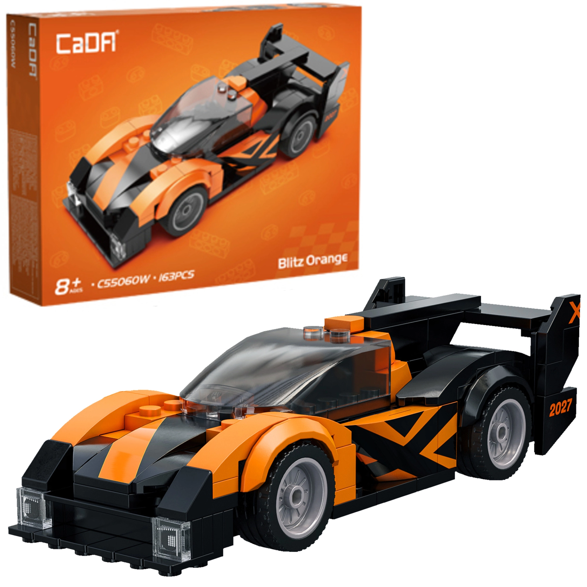 Stavebnice CaDA závodní auto Blitz Orange 163 dílků
